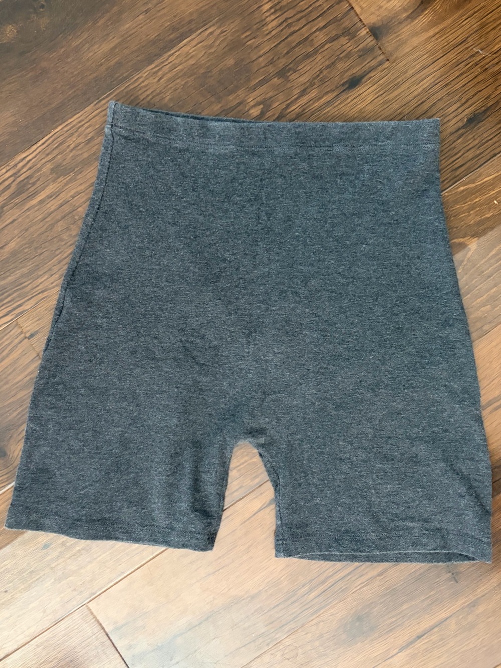 Brandy Melville Charcoal Gray Ribbed Biker Shorts